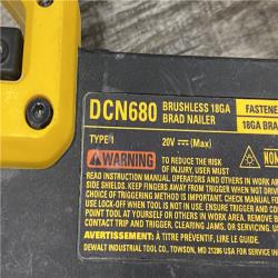 AS-IS DEWALT 20V MAX XR Lithium-Ion Electric Cordless 18-Gauge Brad Nailer (Tool Only)