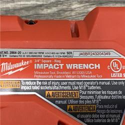 AS-IS Milwaukee FUEL ONE-KEY 18V Li-Ion Brushless Cordless 3/4 in. High-Torque Impact Wrench Kit