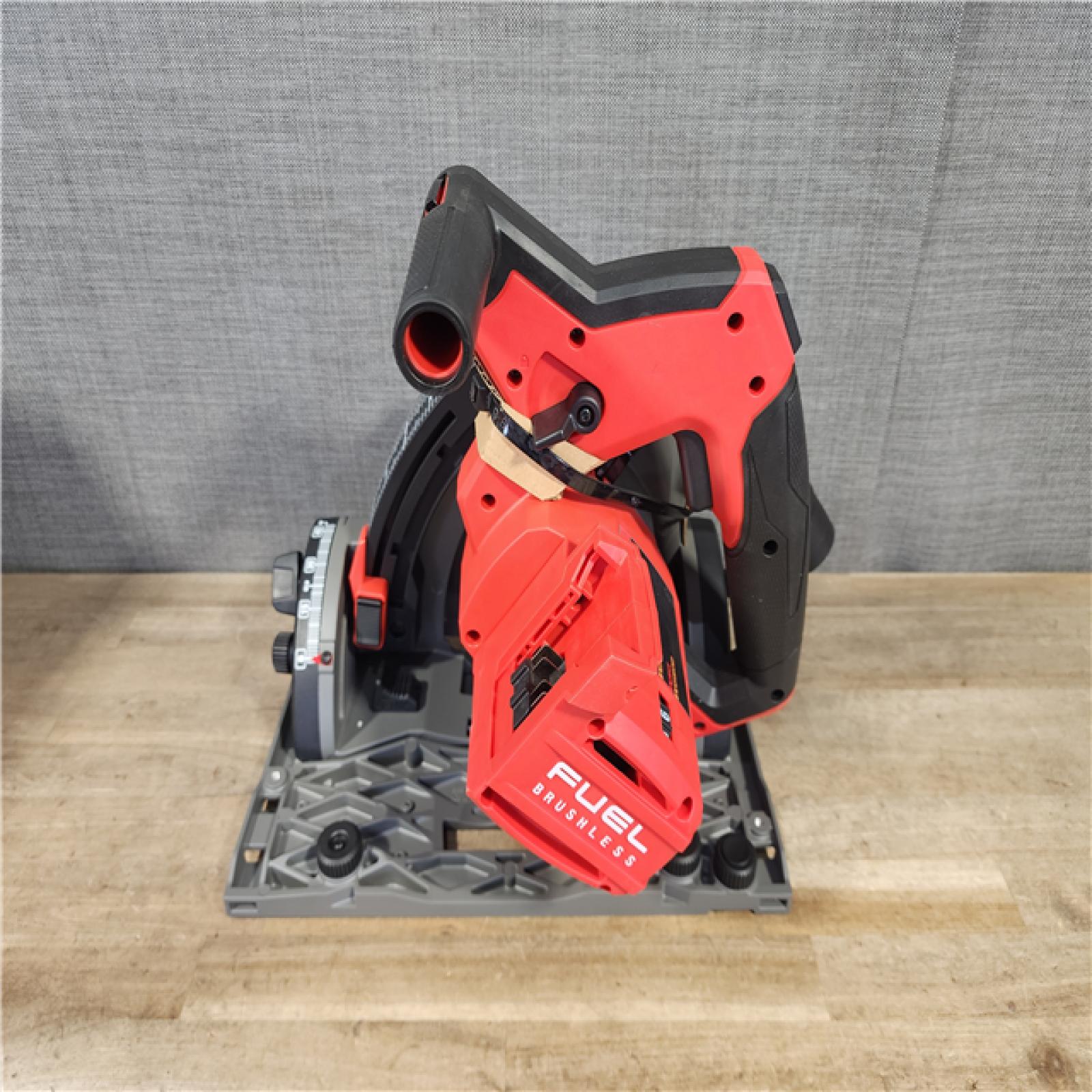HOUSTON LOCATION - AS-IS (APPEARS LIKE NEW) Milwaukee FUEL 18V Lithium-Ion Cordless Brushless 6-1/2 in. Plunge Cut Track Saw (Tool-Only)