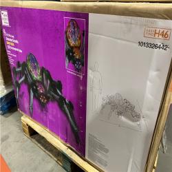 DALLAS LOCATION - Home Accents Holiday 9.5 ft. Long Gruesome Grounds Giant-Sized LED Arachnophobia Spider