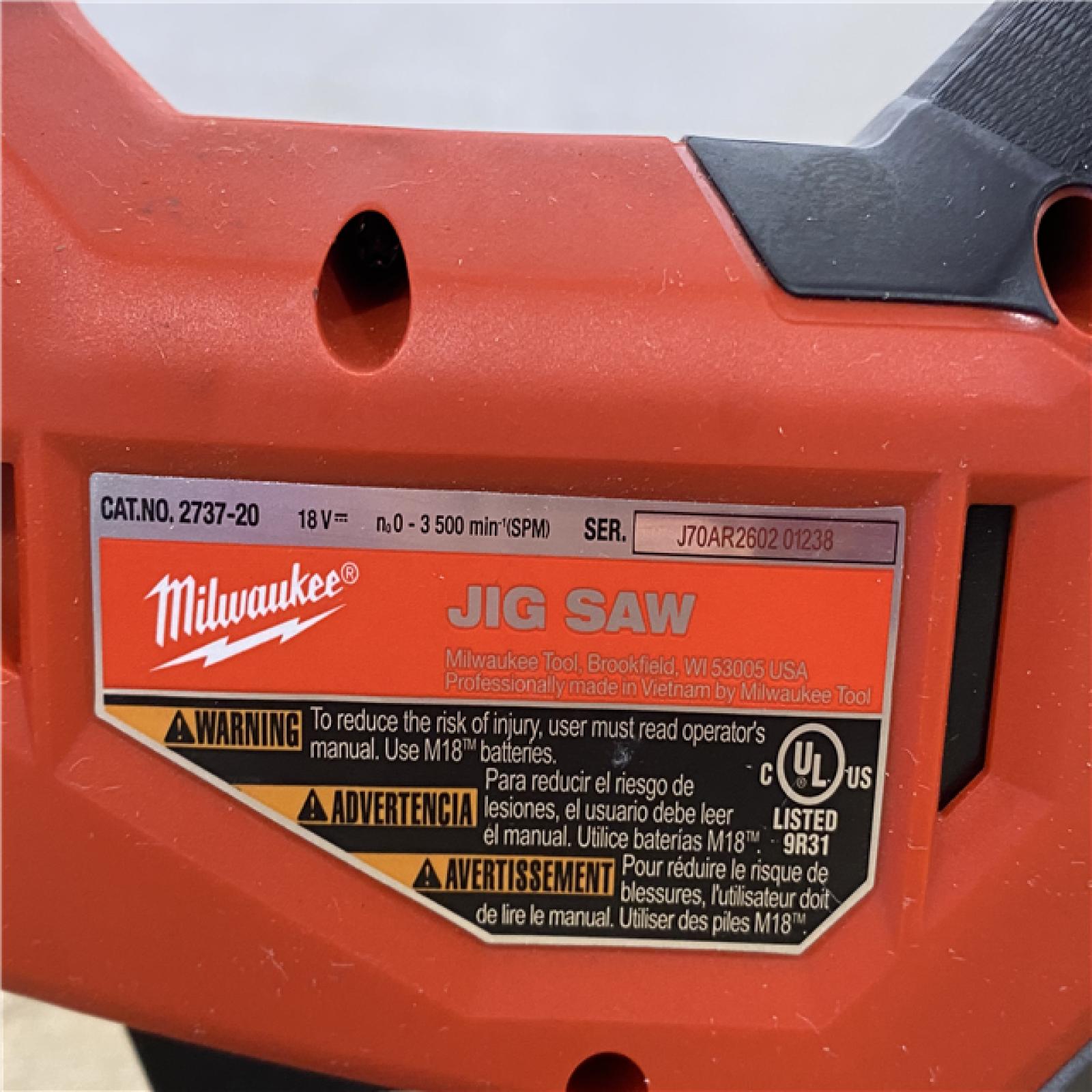 AS-IS Milwaukee FUEL 18V Lithium-Ion Brushless Cordless Jig Saw (Tool-Only)