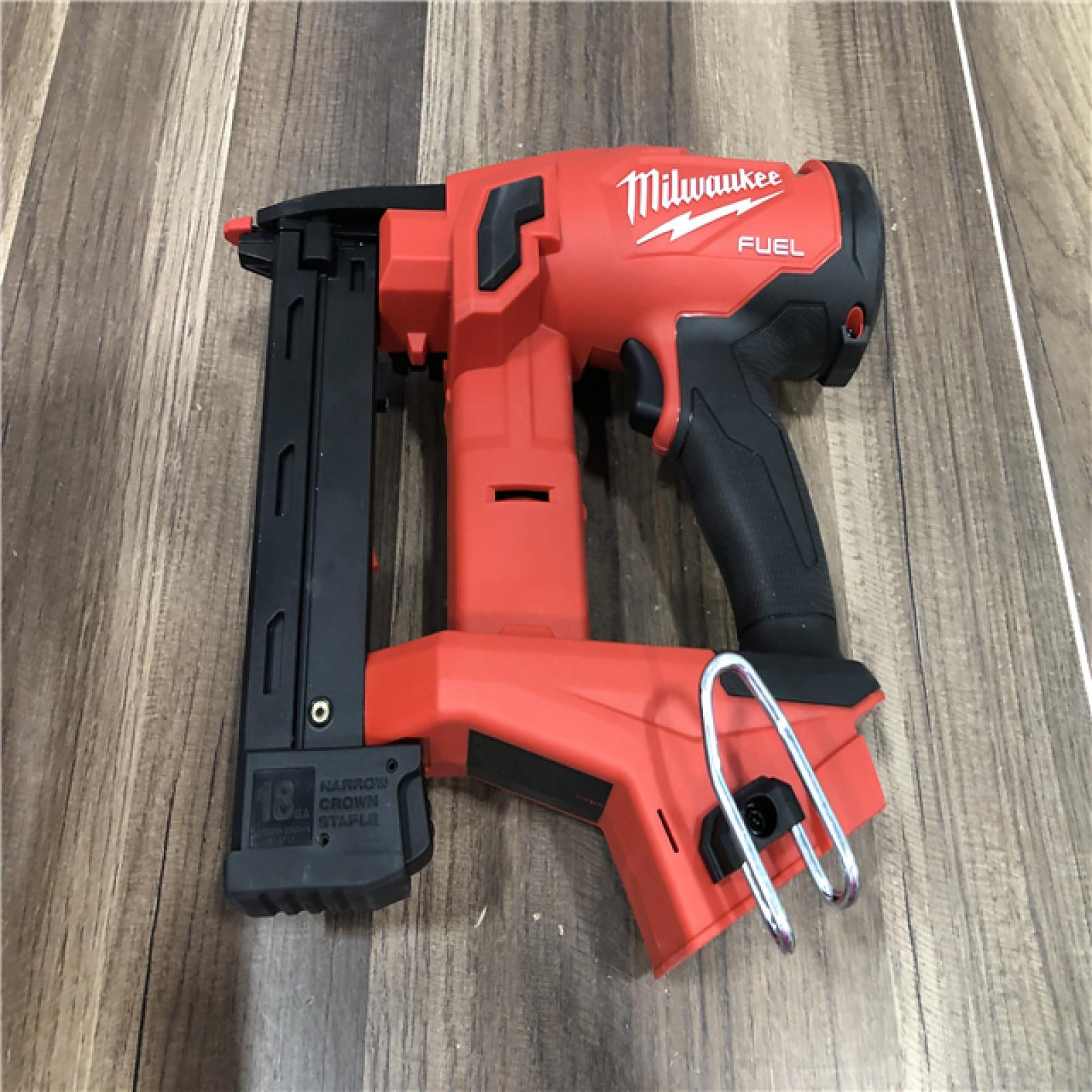 AS-IS Milwaukee FUEL 18-Volt Lithium-Ion Brushless Cordless 18-Gauge 1/4 in. Narrow Crown Stapler (Tool-Only)