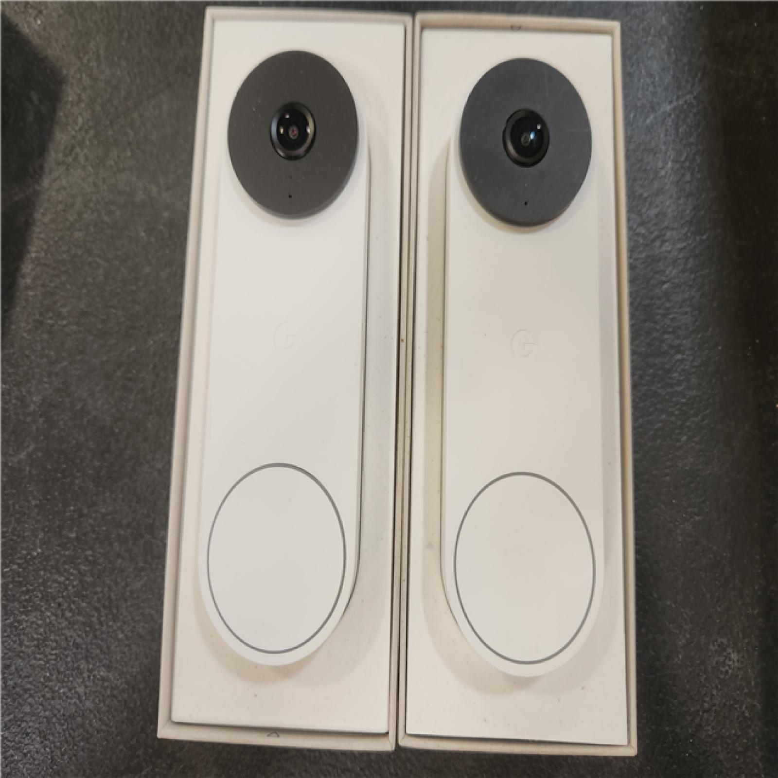 Phoenix AS-IS Google Nest Doorbell (Wired  3rd Gen) - Smart Wi-Fi Video Doorbell Camera (2-Pack)