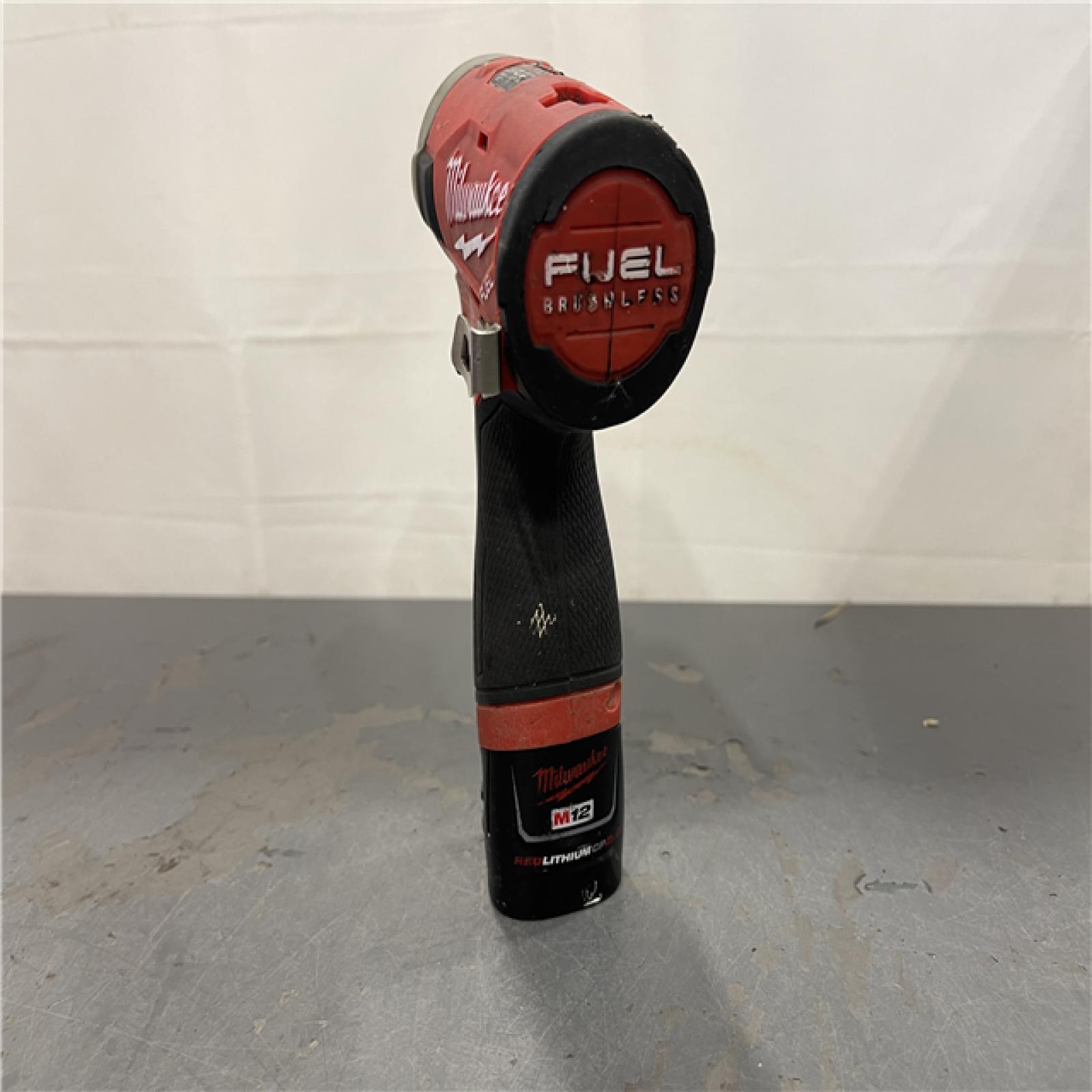 AS-IS - Milwaukee M12 FUEL SURGE 12V Lithium-Ion Brushless Cordless 1/4 in. Hex Impact Driver Compact Kit