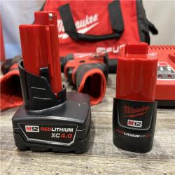 AS-IS Milwaukee FUEL 12-Volt Lithium-Ion Brushless Cordless Hammer Drill and Impact Driver Combo Kit