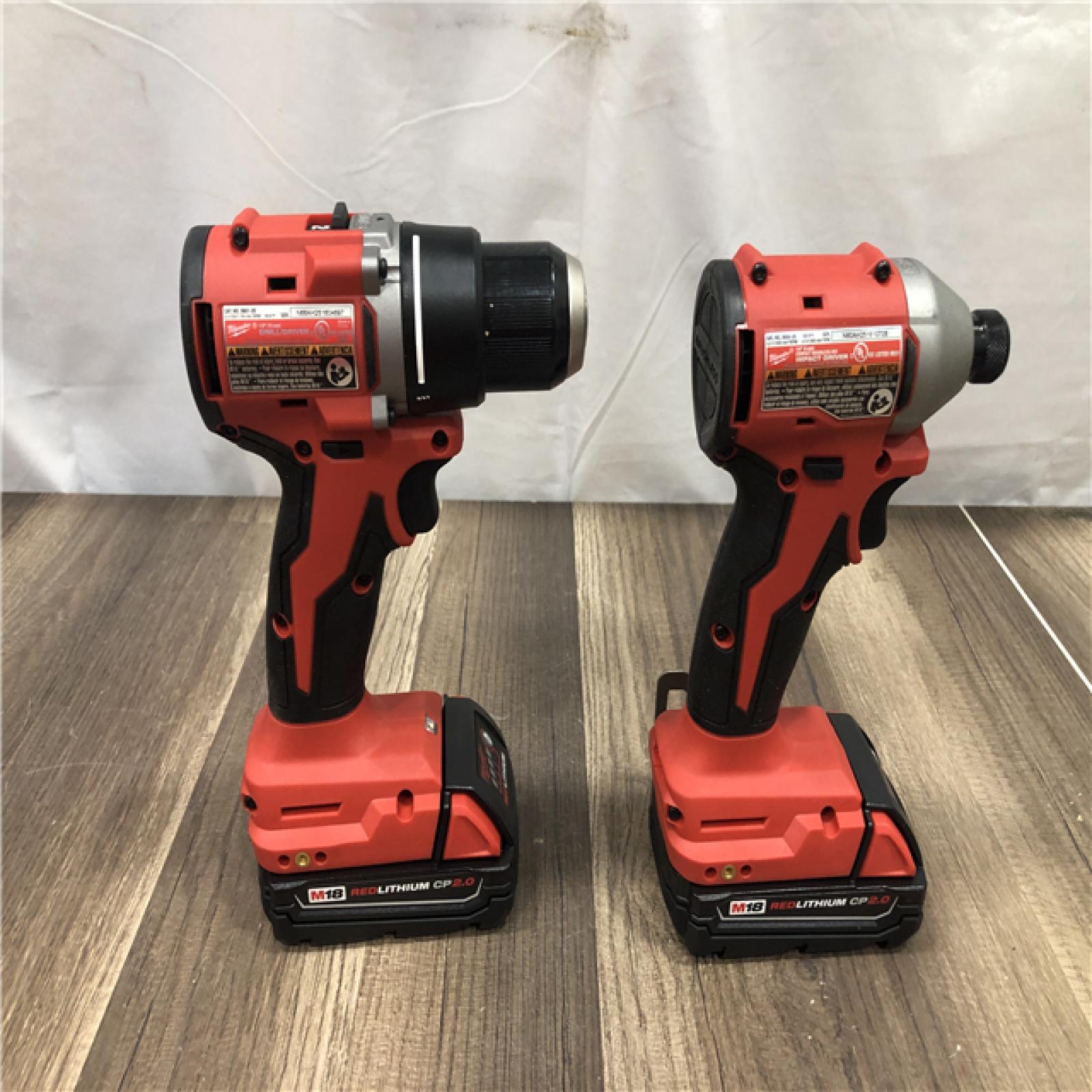 AS-IS Milwaukee 18V Lithium-Ion Brushless Cordless Compact Drill/Impact Combo Kit