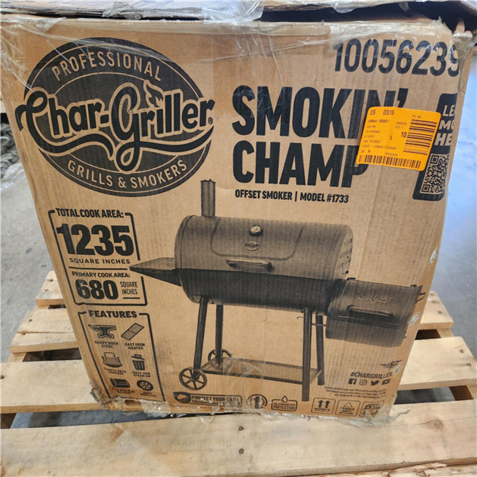 Phoenix LIKE NEW Char-Griller Smokin' Champ Charcoal Grill Offset Smoker in Black with Charcoal Tray and Dual Damper Controls
