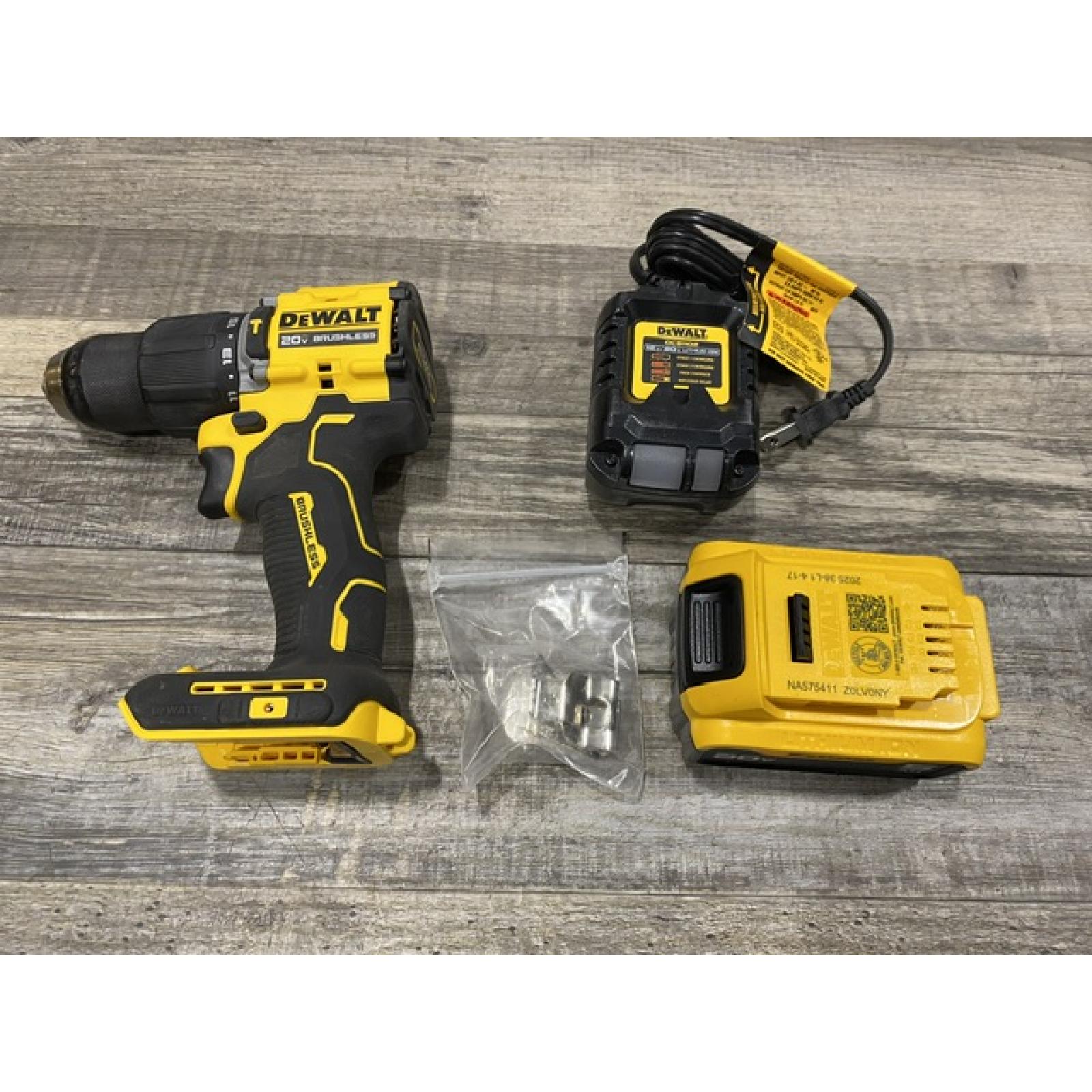 AS-IS DEWALT ATOMIC 20V Lithium-Ion Cordless 1/2 in. Hammer Drill Kit