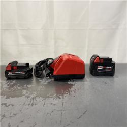 AS-IS- Milwaukee M18 18-Volt Lithium-Ion Starter Kit with One 5.0 Ah and One 2.0 Ah Battery and Charger