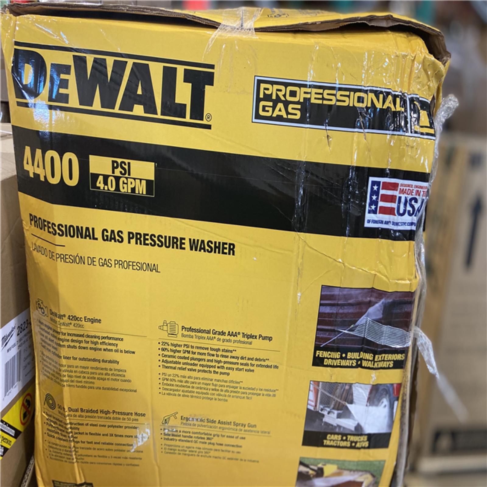NEW! DEWALT 4400 PSI 4.0 GPM Cold Water Gas Pressure Washer