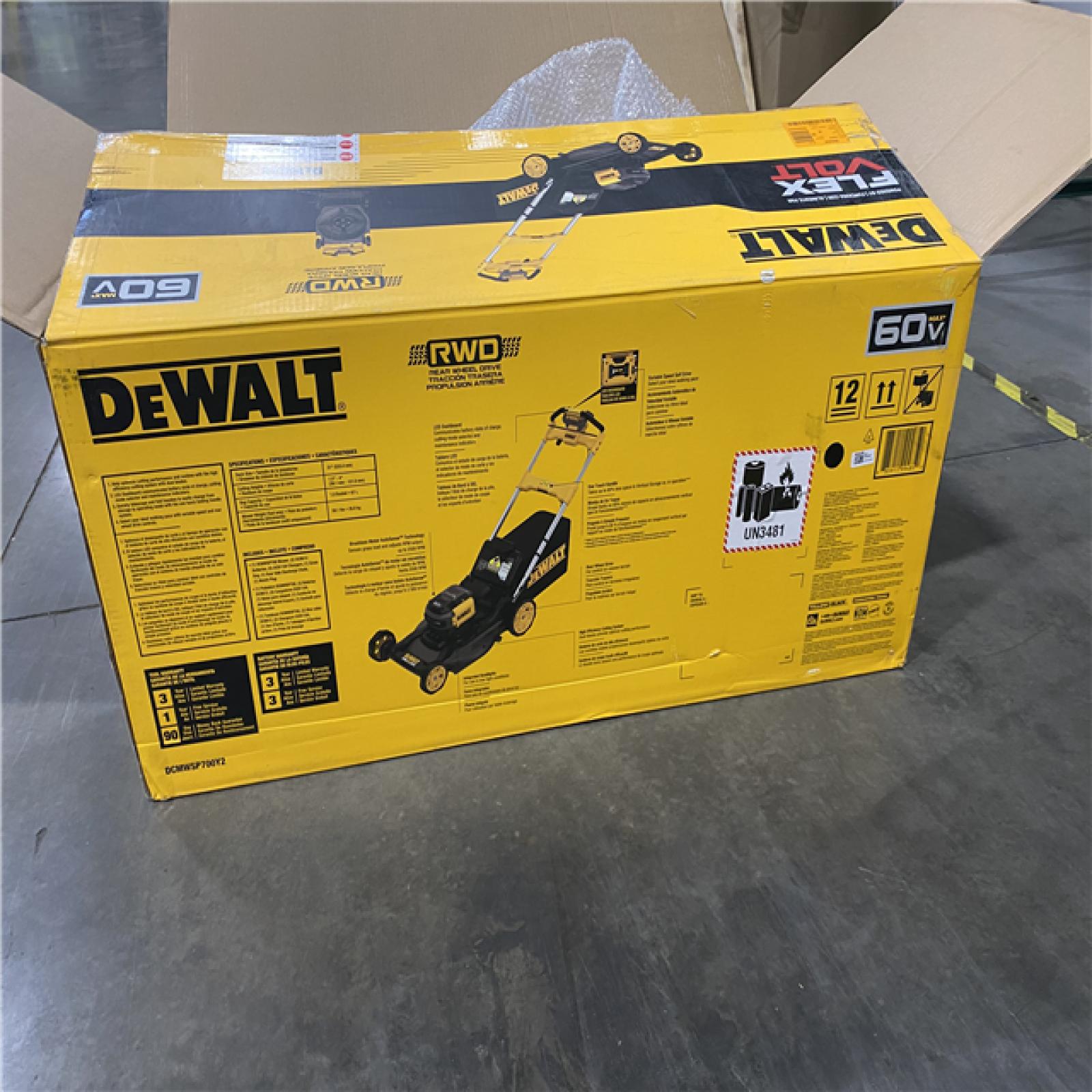 As-Is- FLEXVOLT 2x60V MAX 21 in. Cordless Battery Powered Self Propelled Lawn Mower Kit with  12.0 Ah Batteries and Chargers