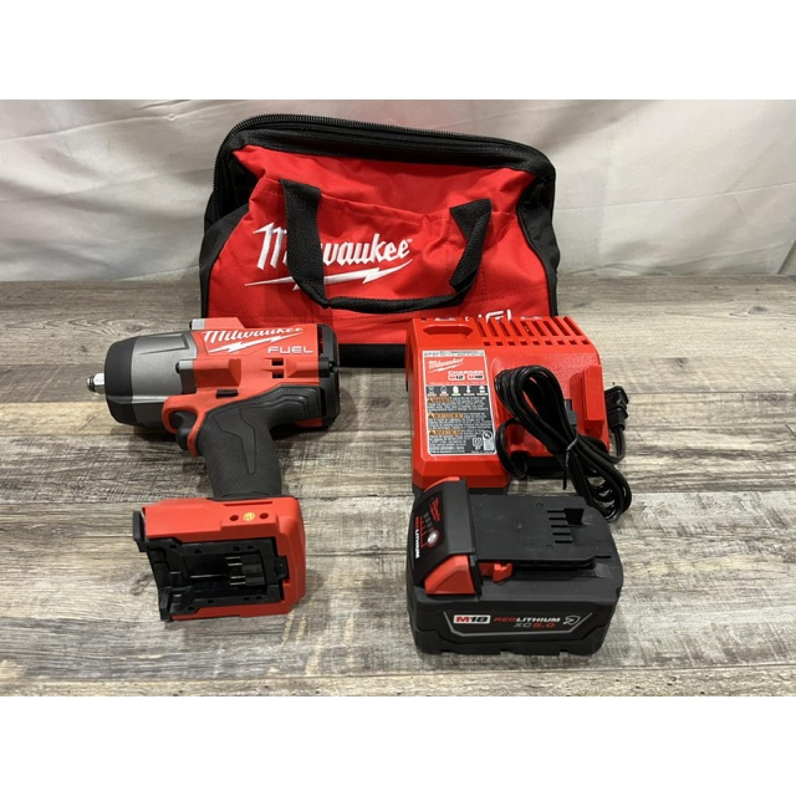 AS-IS Milwaukee FUEL 18V Lithium-Ion Brushless Cordless 1/2 in. Impact Wrench w/Friction Ring Kit