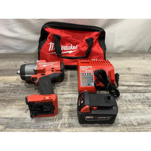 AS-IS Milwaukee FUEL 18V Lithium-Ion Brushless Cordless 1/2 in. Impact Wrench w/Friction Ring Kit