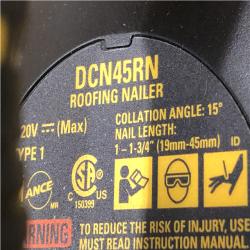 AS-IS DEWALT 20V MAX 15-Degree Electric Cordless Roofing Nailer (Tool Only)