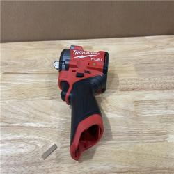 AS-IS -MILWAUKEE M12 FUEL 12V Lithium-Ion Brushless Cordless Stubby 1/2 in. Impact Wrench with Pin Detent (Tool-Only)