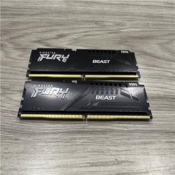 AS-IS Kingston Fury Beast 16GB (8X2) 5600MT/s DDR5 CL40 XMP 3.0 Ready Computer Memory Single Module KF556C40BB-8