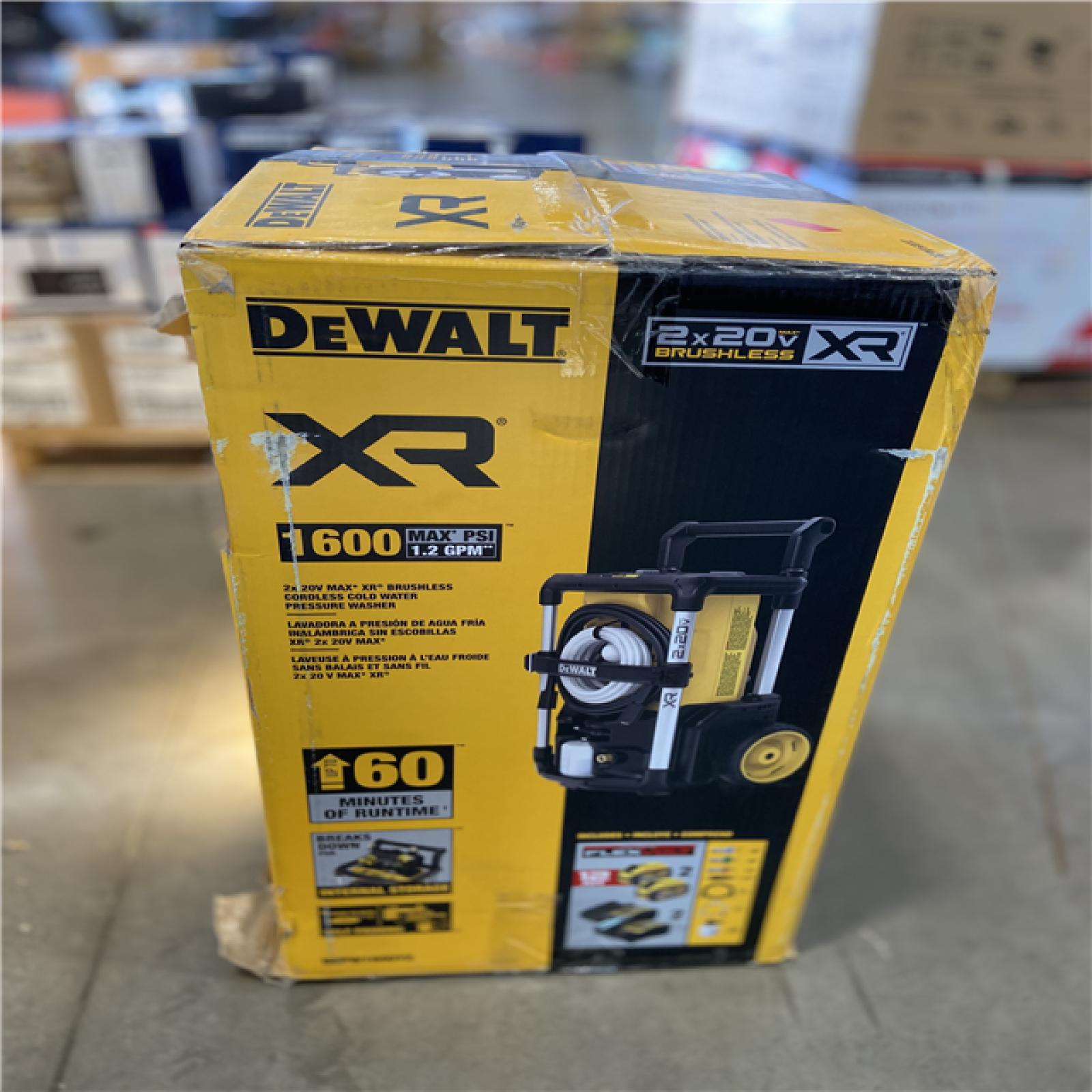 LIKE NEW! - DEWALT 20V MAX 1600 PSI 1.2 GPM Cold Water Cordless Pressure Washer Kit