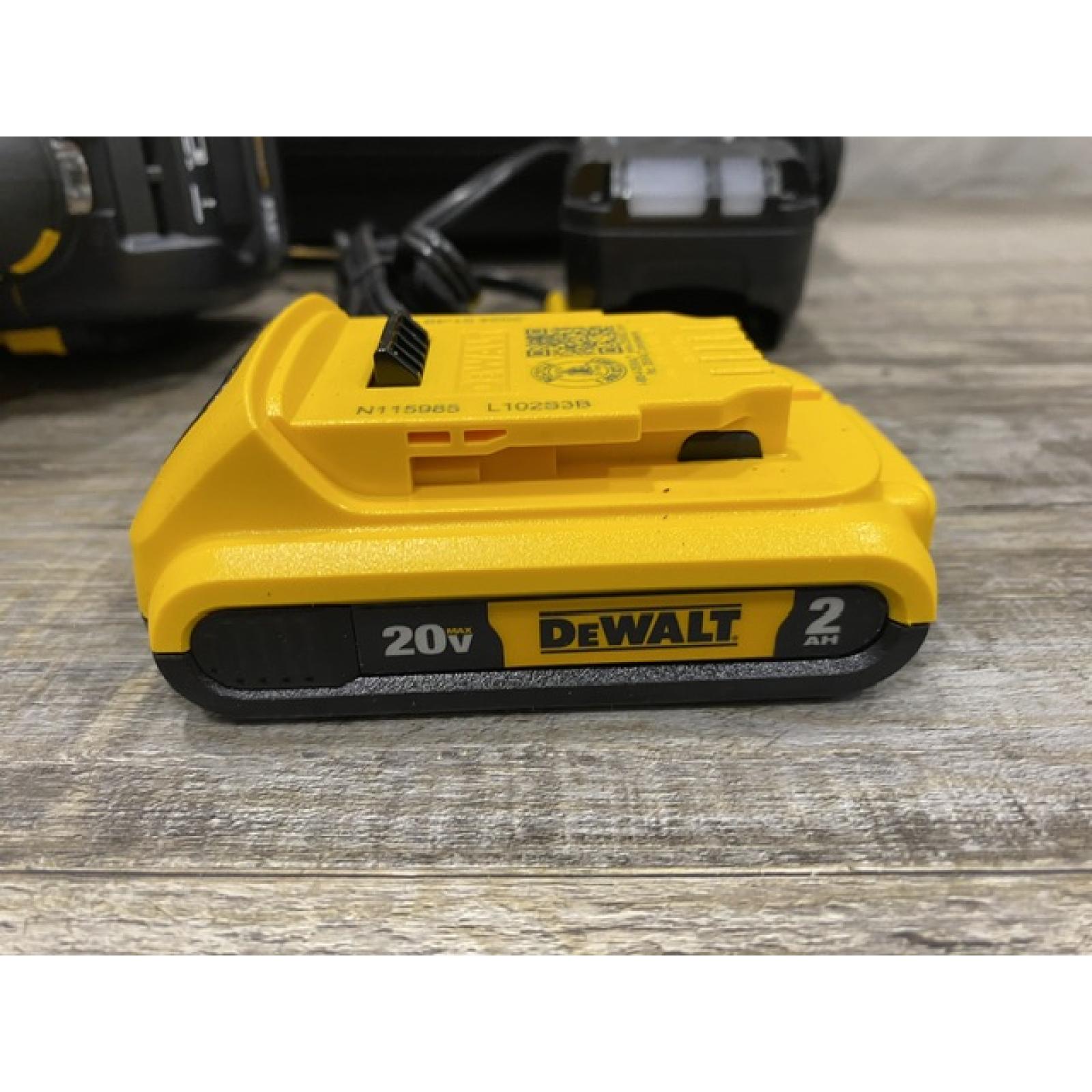 AS-IS DEWALT 20V MAX Lithium-Ion 15-Degree Electric Cordless Roofing Nailer Kit