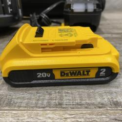 AS-IS DEWALT 20V MAX Lithium-Ion 15-Degree Electric Cordless Roofing Nailer Kit