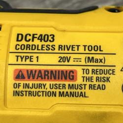 AS-IS DEWALT 20-Volt MAX Cordless 3/16 in. Rivet Tool (Tool-Only)