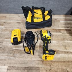 Houston Location AS-IS DEWALT ATOMIC 20V MAX Lithium-Ion Cordless 1/4 in. Brushless Impact Driver Kit