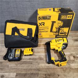 HOUSTON LOCATION - AS-IS DeWALT DCN681D1 20-Volt MAX 18ga Cordless Brushless Narrow Crown Stapler Kit w/ BATTERY & CHARGER