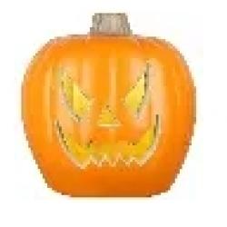 DALLAS LOCATION- AS-IS HOME ACCENTS HOILDAY 20 LIGHTED BLOW MOLD ORANGE JACK O LANTERN SPOOKY FACE