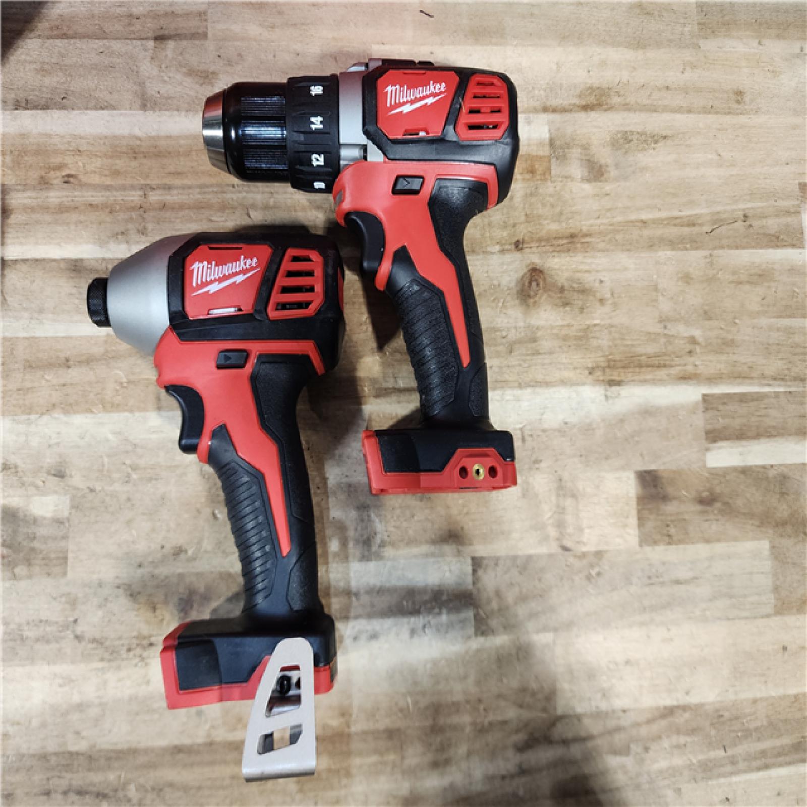 HOUSTON LOCATION - AS-IS Milwaukee 18V Lithium-Ion Cordless Drill Driver/Impact Driver Combo Kit