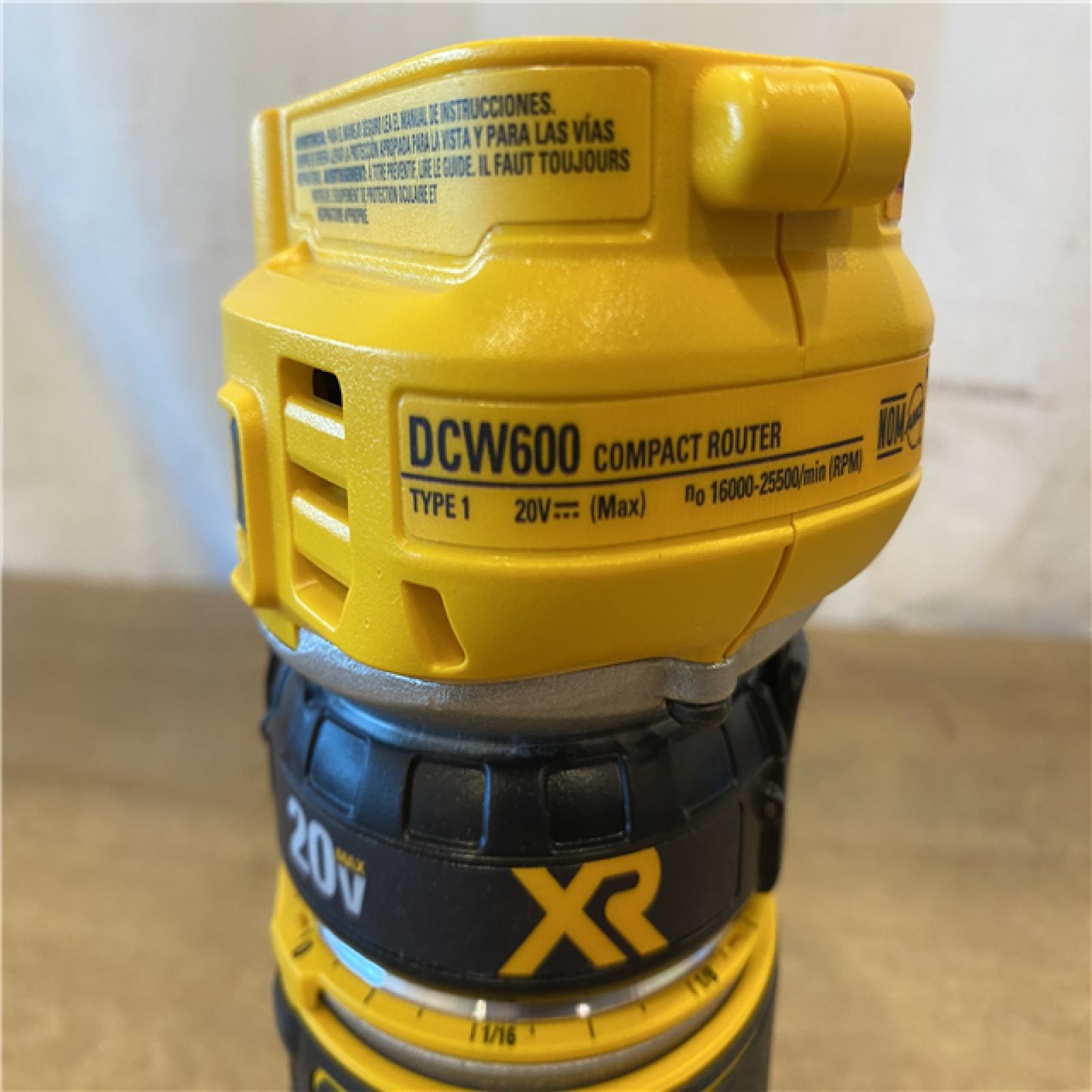 AS-IS DEWALT 20V MAX XR Cordless Brushless Fixed Base Compact Router (Tool Only)