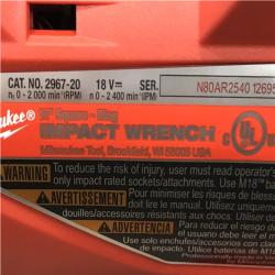 AS-=IS Milwaukee FUEL 18V Lithium-Ion Brushless Cordless 1/2 in. Impact Wrench w/Friction Ring Kit