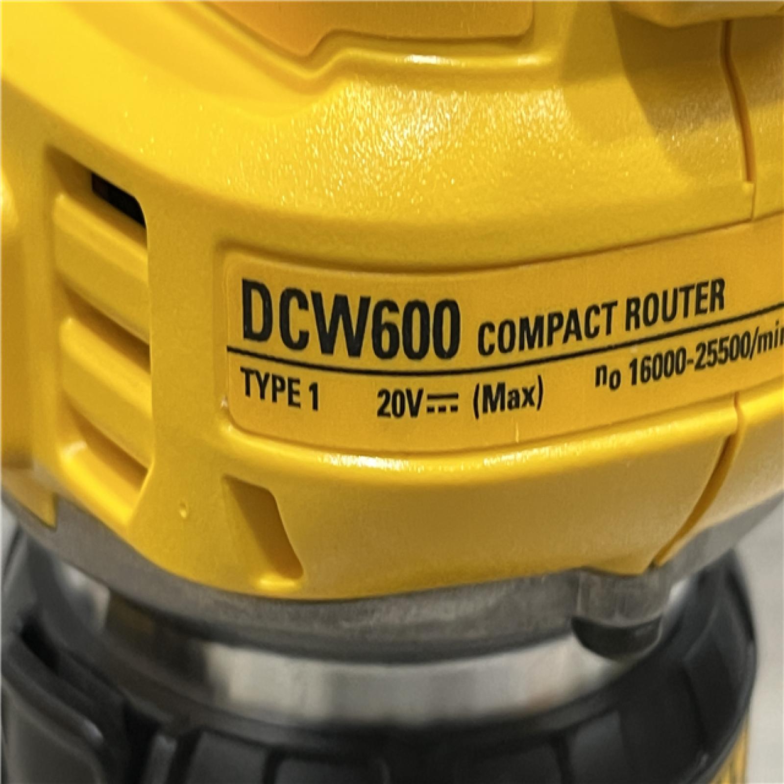 AS-IS DEWALT 20V MAX XR Cordless Brushless Fixed Base Compact Router (Tool Only)