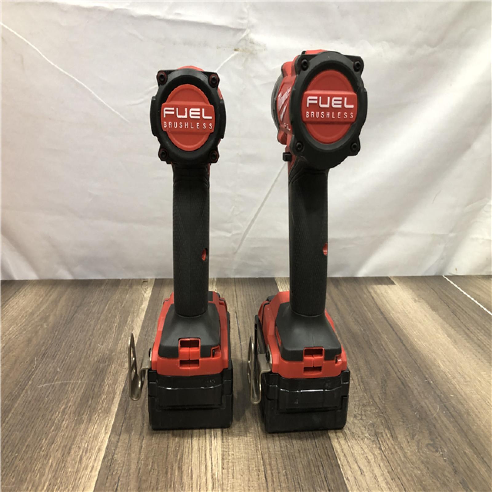 AS-IS Milwaukee FUEL 18V Lithium-Ion Brushless Cordless Hammer Drill and Impact Driver Combo Kit