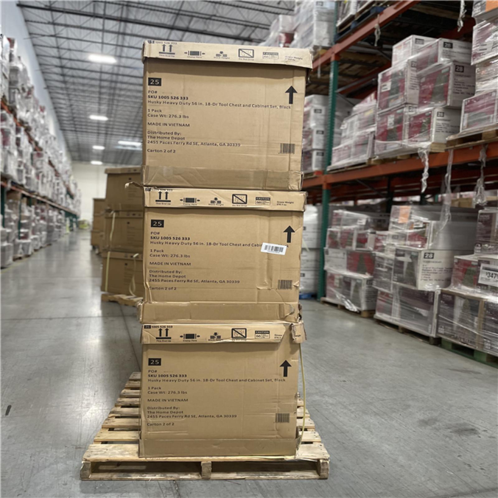 DALLAS LOCATION- DALLAS LOCATION- AS-IS HUSKY HEAVY DUTY 56IN. 18-DRAWER TOOL CHEST (TOOL CHEST ONLY  3 UNITS)
