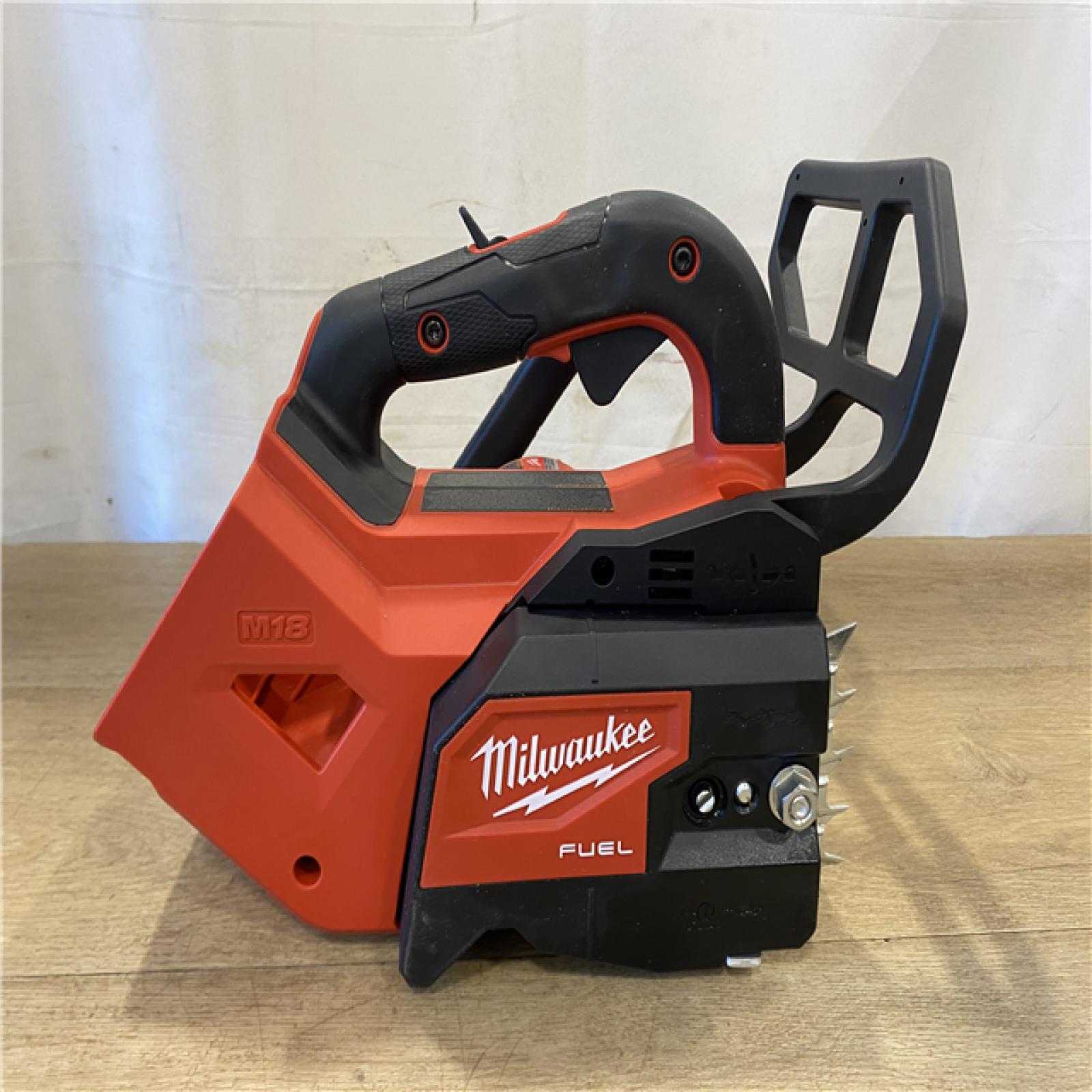 AS-IS Milwaukee FUEL 14 in. 18V Lithium-Ion Brushless Cordless Battery Top Handle Chainsaw (Tool Only)