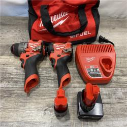 AS-IS Milwaukee  FUEL 12-Volt Lithium-Ion Brushless Cordless Hammer Drill and Impact Driver Combo Kit