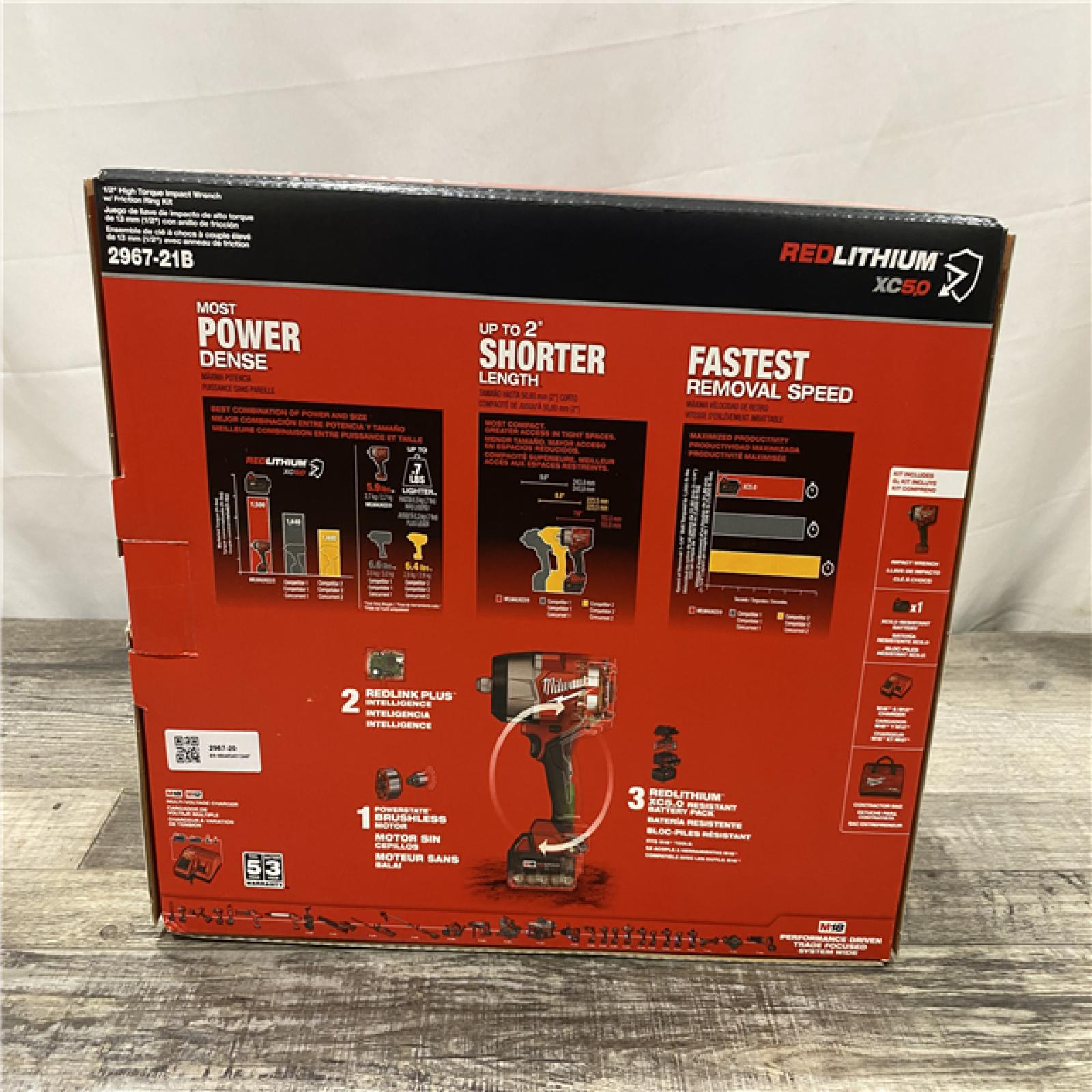 NEW - Milwaukee FUEL 18V Lithium-Ion Brushless Cordless 1/2 in. Impact Wrench w/Friction Ring Kit