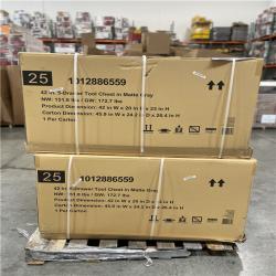 DALLAS LOCATION- HUSKY Heavy Duty 42 in. W x 20 in. D 5-Drawer Matte Gray Top Tool Chest PALLET (2 UNITS)