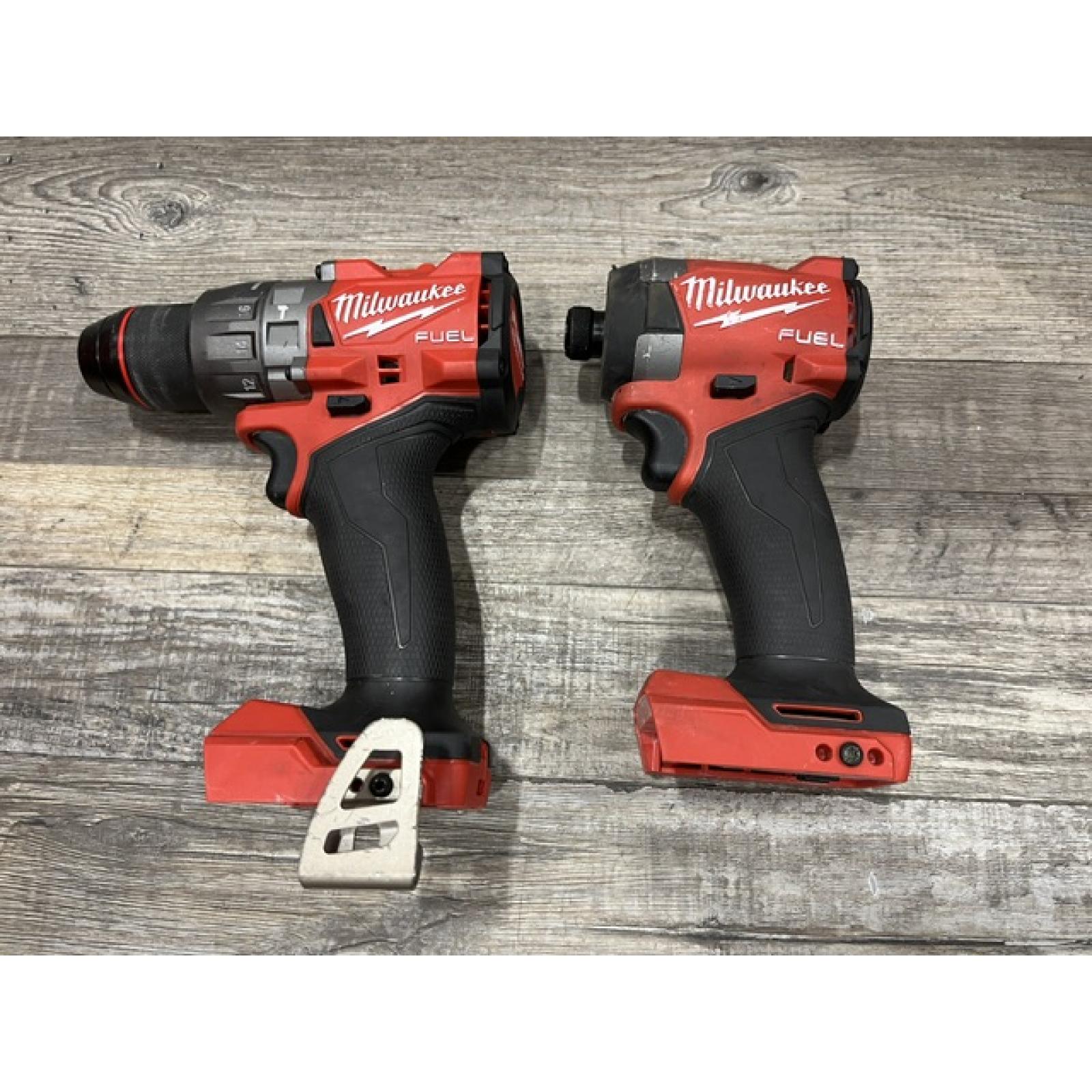 AS-IS Milwaukee FUEL 18V Lithium-Ion Brushless Cordless Hammer Drill and Impact Driver Combo Kit