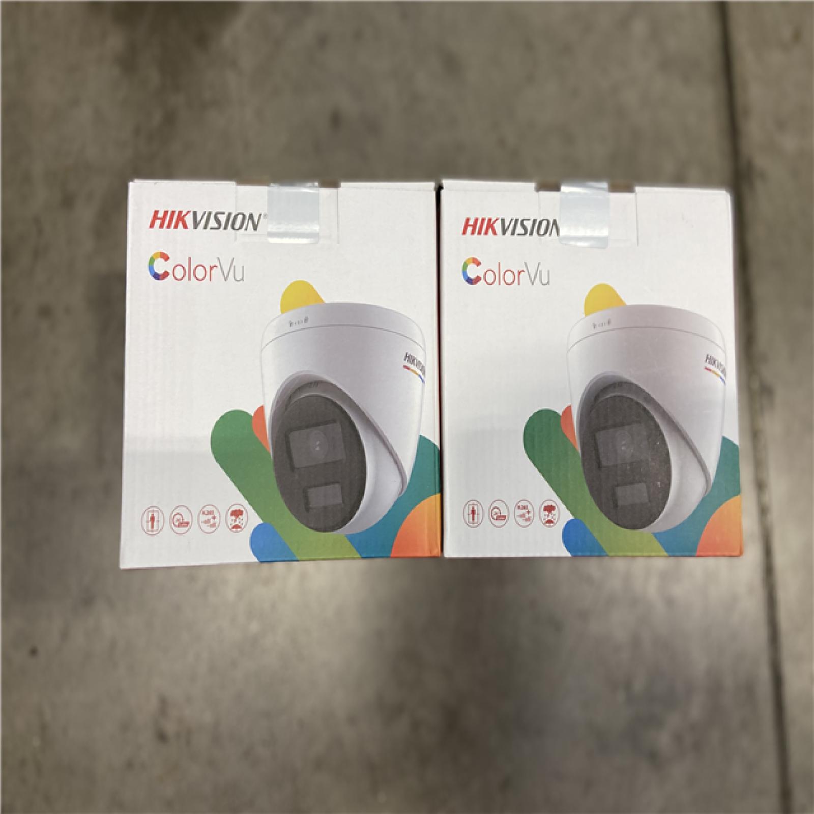 NEW! - Hikvision ColorVu DS-2CD1347G2-LUF 4MP Outdoor Network Dome Camera (2 UNITS)