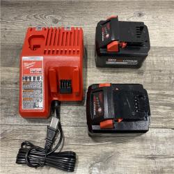 AS-IS Milwaukee 18-Volt Lithium-Ion High Output Battery Starter Kit with Two 6.0 Ah Battery and Charger