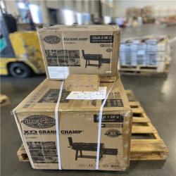 DALLAS LOCATION - AS-IS Char-Griller Grand Champ Charcoal Grill and Offset Smoker in Black