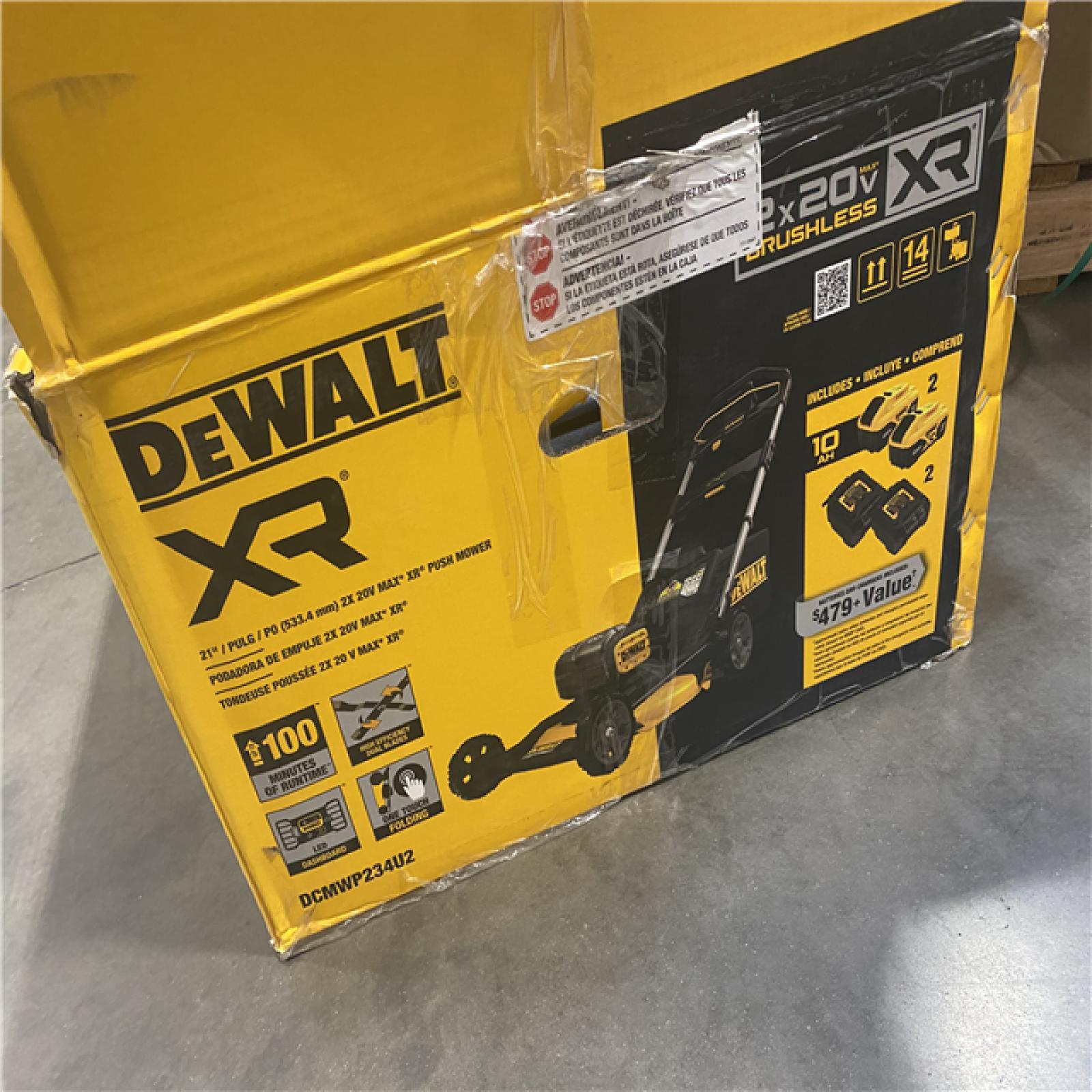 Dallas Location - As-Is 2x20V MAX 21 in. Cordless Battery Powered Push Lawn Mower Kit with (2) 10 Ah Batteries and Chargers