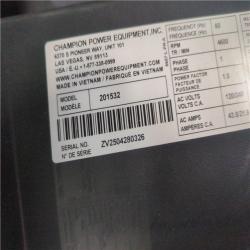 CALIFORNIA AS-IS CHAMPION PORTABLE POWER GENERATOR