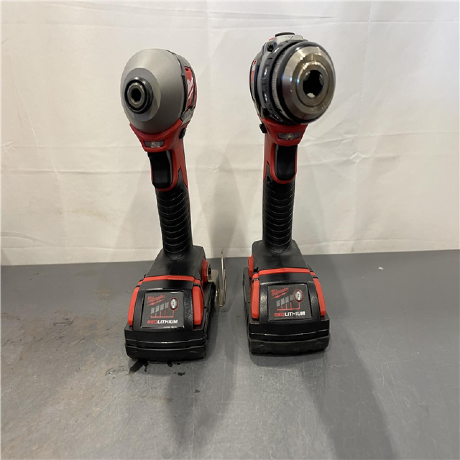 AS-IS - Milwaukee M18 18V Lithium-Ion Cordless Drill Driver/Impact Driver Combo Kit