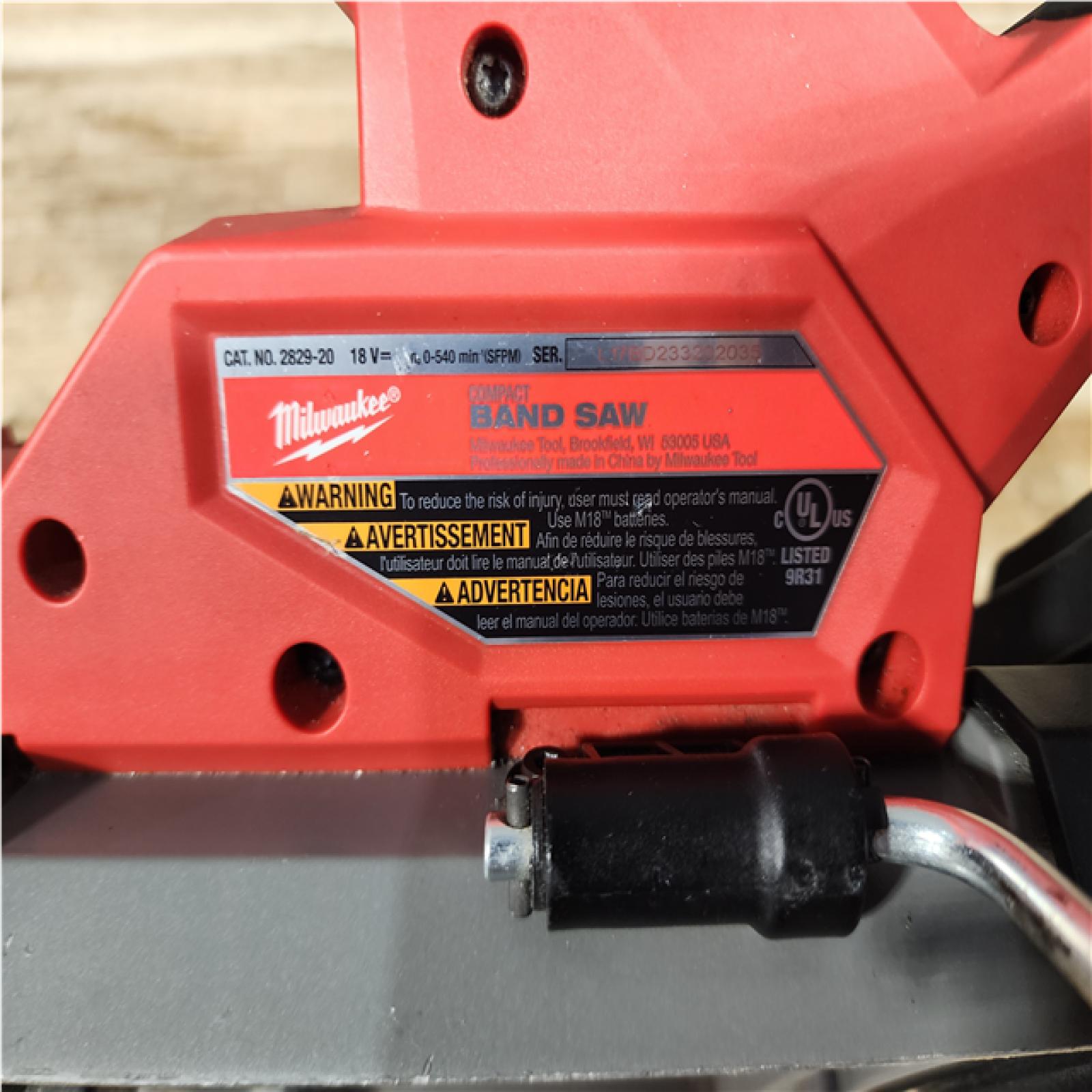 HOUSTON LOCATION - AS - IS Milwaukee FUEL 18V Lithium-Ion Brushless Cordless Compact Bandsaw (Tool-Only)