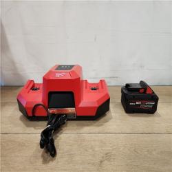 AS-IS- Milwaukee 18V Lithium-Ion REDLITHIUM FORGE 8.0 Ah Battery Pack with 18V Dual Bay Simultaneous Super Charger