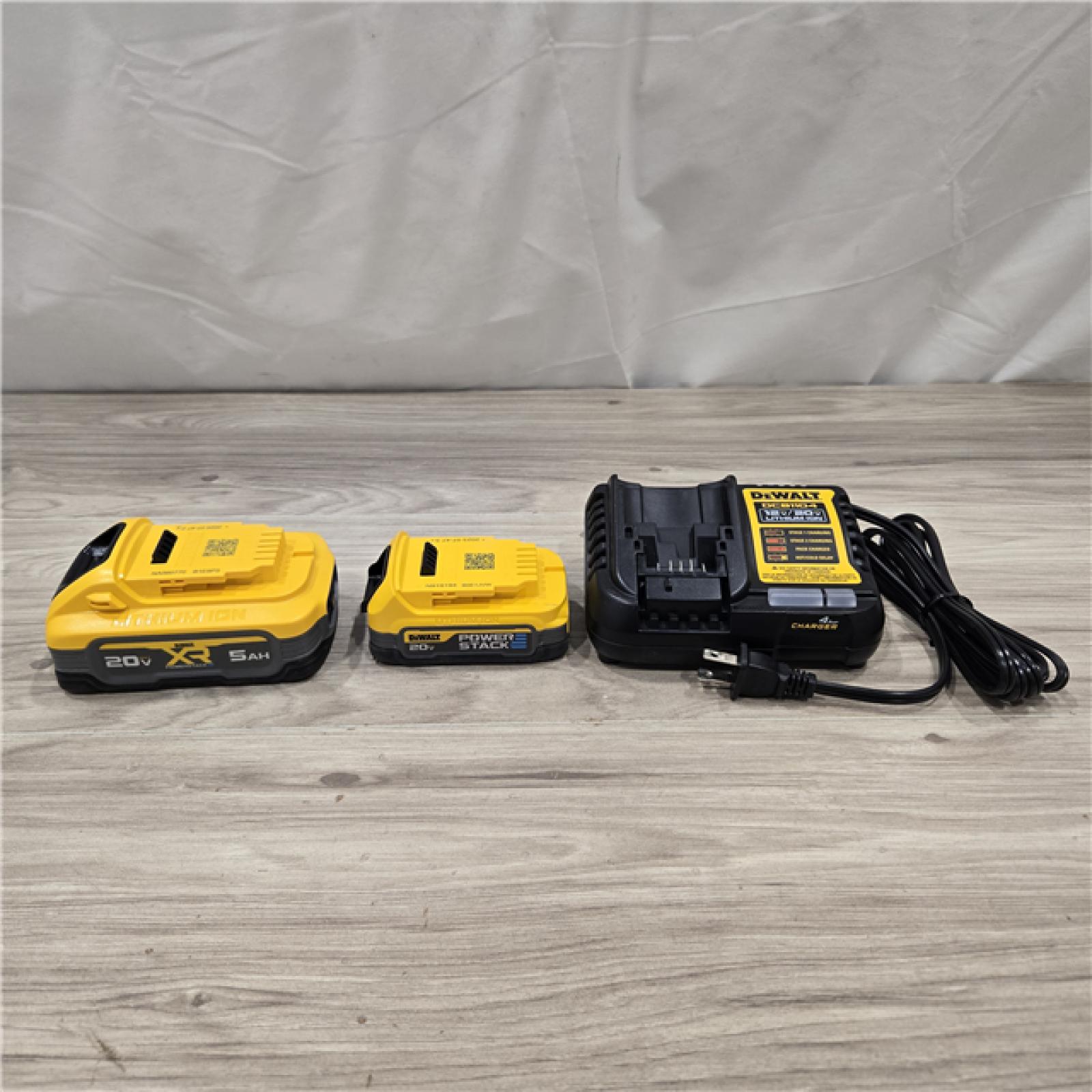 AS-IS Dewalt DCBP315-2C 20V MAX POWERSTACK Batteries and Charger Starter Kit
