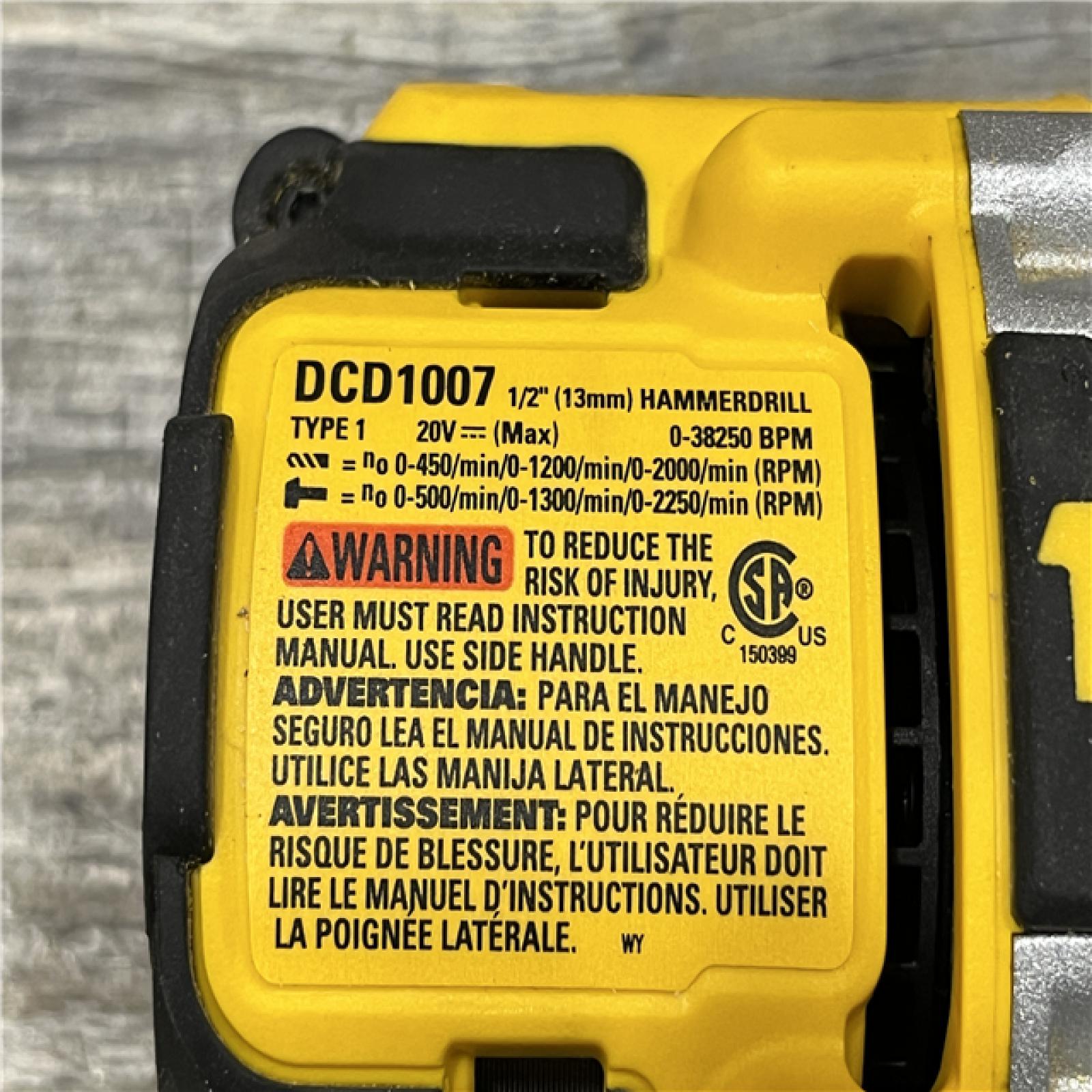 AS-IS DEWALT 20V XR Lithium-Ion Cordless Hammer Drill Kit