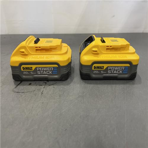 AS-IS - DEWALT POWERSTACK 20V Lithium-Ion 5.0Ah Battery Pack (2 Pack)