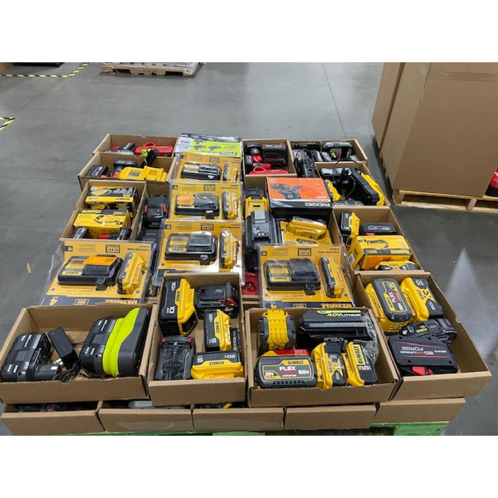 DALLAS LOCATION - AS-IS BATTERY AND CHARGERS PALLET